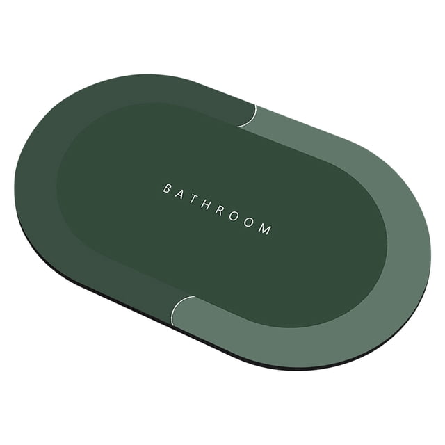 Super Absorbent Entry Mat, Non-Slip Bathroom Rug, Quick Drying, Heavy Duty, For Home Kitchen, Entryway, Waterproof, Durable Rubber, 30x60 Inches, Low Profile, High Traffic Areas | Pvc, Green