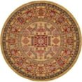 thumbnail image 3 of Unique Loom Narseh Sahand Rug Tan/Red 6' 1" Round Floral Traditional Perfect For Dining Room Entryway Bed Room, 3 of 3