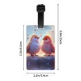 thumbnail image 4 of Luggage Tags for Suitcases, Heart Sky Bird Couple Leather Bag Luggage Tags ID Label Tags Privacy Protection Travel Bag Labels, 4 of 6