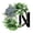 N, variant on Year Round Wreath Unique Last Name Front Door Garland with Bow Welcome Sign - 26 Letter Farmhouse for All Seasons and Outdoor Hanging
