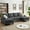 Darkgrey, variant on Tornama fabric L shaped Storage Home Sofa, Light Gray