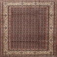 thumbnail image 1 of Ahgly Company Machine Washable Indoor Square Traditional Camel Brown Area Rugs, 8' Square, 1 of 7