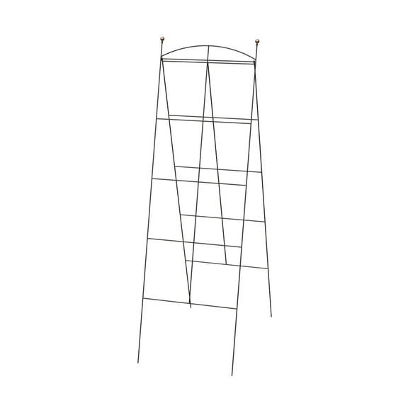 6 Pack Folding A-Frame Garden Trellises - Matte Black, 6 Panel Trellises for Climbing Plants