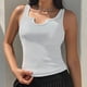 thumbnail image 1 of Ropa interior térmica Tops Moda para mujer Camiseta lisa Blusa sin mangas Cuello en V Camisetas sin mangas casuales Cami Blusa de poliéster para mujer, 1 of 6