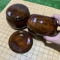 SEXAGESIMO Portable Wooden Go Chess Pieces Storage Box Bowl Pot
