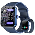 thumbnail image 1 of LUOMATE Smart Watch for Women Men, 1.91" Touchscreen Fitness Tracker, Bluetooth Calling, 100+ Sport Modes, IP68 Waterproof, Pedometer, Message Notifications, Compatible with Android iPhone (Blue), 1 of 2