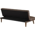 thumbnail image 7 of Dark Coffee Upholstered Convertible Sofa Bed with Sinuous Springs, Modern Armless Sleeper for Small Spaces, 7 of 7