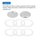 thumbnail image 4 of Piezas de cafetera espresso Uxcell para la estufa 1 filtro y 6 juntas de silicona 56x49x4mm para olla de café moka de 3 tazas, 4 of 7