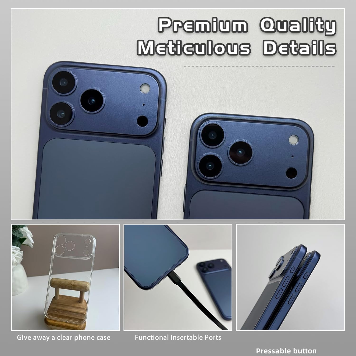 Fake Phone Dummy PropPhone, BlackScreen Decoy PhonePear PhoneNon-Working Phone17Air 17Pro Max, DisplayPhone Look Like Real Phonepro max 17 (17ProMax,Deep Blue,Black Screen) Prop Mobile Phone