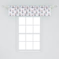 thumbnail image 2 of Ambesonne Love Valance Pack of 2, Coffee Cups Hearts and Stripes, 54"X12", Multicolor, 2 of 4