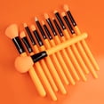 thumbnail image 2 of Moda Brush Neon Orange 12pc Makeup Brush Kit, 2 of 5