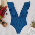thumbnail image 3 of Traje de baño de una pieza con estampado de Mujer Azul S Zulema traje de baño de una pieza, 3 of 6