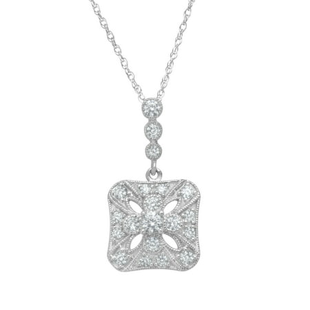 1/2 ct Diamond Pendant Necklace in 14kt White Gold