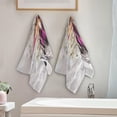 thumbnail image 4 of Dreamtimes Candle Xmas Bauble Hand Towels 2 PCS, Purple Christmas Decoration Kitchen Towel Ultra Soft and Highly Absorbent,Decorative Fingertip Face Towel for Bathroom Hotel, 28.3"x 14.4", 4 of 6