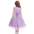 thumbnail image 7 of IBTOM CASTLE Girls Sparkly Flower Pageant Tulle Dress Sequin Floral Applique Fairy Tea Length Gown for Birthday Wedding Graduation Daddy Daughter Dance 9-10 Years Purple, 7 of 7