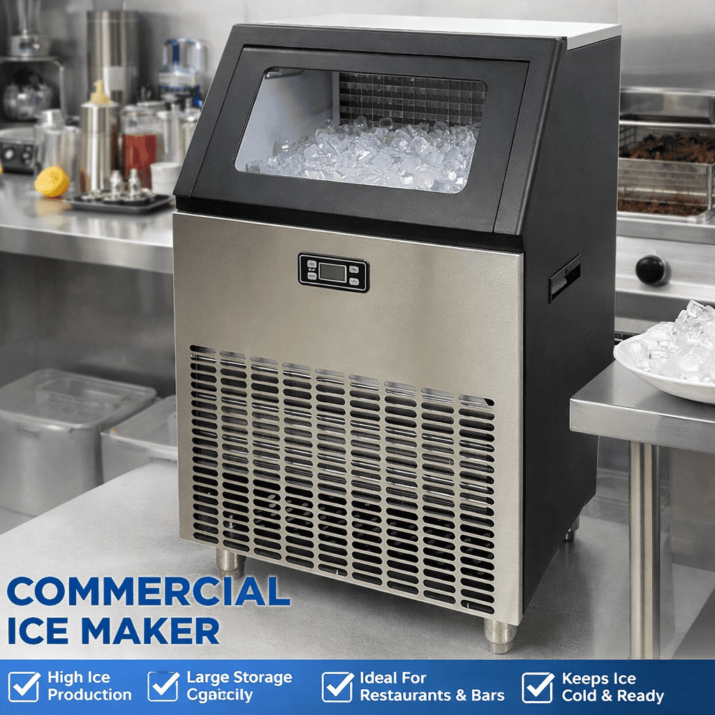 264 lb/day Commercial Ice Maker for Restaurants & Bars – l Ice Maker for Restaurants & Bars, NSF Certified, 110V