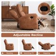 thumbnail image 5 of Bonzy Home Brown Manual Swivel Recliner Chair, 360° Swivel Base Single Sofa with Adjustable Backrest and Footrest, Modern Living Room Furniture, Brown, 5 of 7