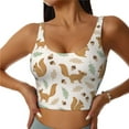 thumbnail image 3 of Goofa Squirrel And Leaves Printed Sports Bras for Women, High Impact Running Bra Workout Crop Tank Tops Longline Sports Bra Push up-XX-Large, 3 of 9