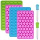 thumbnail image 1 of Silicone Chocolate And Ice Cube Molds, 4 Pieces With Hearts And Bears, With 2 Pipettes, For Jelly, Chocolate, Gummy Bears, Sweets, 1 of 5