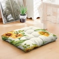 thumbnail image 4 of Yellow Sunflower Print Zabuton Pillow - 4.7" Thick Meditation Cushion with Skin-Friendly Fabric, 4 of 7