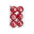 thumbnail image 1 of Fiudx Ofertas y liquidaciones 6 bolas navideñas de 6 cm, bolas de gelatina, corazones en forma de estrella, bolas pintadas, colgantes para árbol de Navidad, juego de bolas colgantes, decoraciones nav, 1 of 6