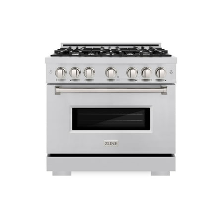 ZLINE 36 in. 5.2 cu. ft. Classic Gas Range with 6 Burner Cooktop and Convection Gas Oven in Stainless Steel (CGR36)