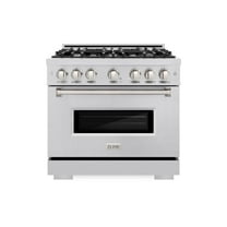 ZLINE 36 in. 5.2 cu. ft. Classic Gas Range with 6 Burner Cooktop and Convection Gas Oven in Stainless Steel (CGR36)