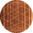 thumbnail image 1 of Ahgly Company Indoor Round Oriental Orange Industrial Area Rugs, 6' Round, 1 of 4