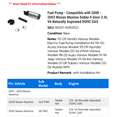 thumbnail image 2 of Fuel Pump - Compatible with 2000 - 2003 Nissan Maxima Sedan 4-Door 3.0L V6 Naturally Aspirated DOHC GAS 2001 2002, 2 of 2