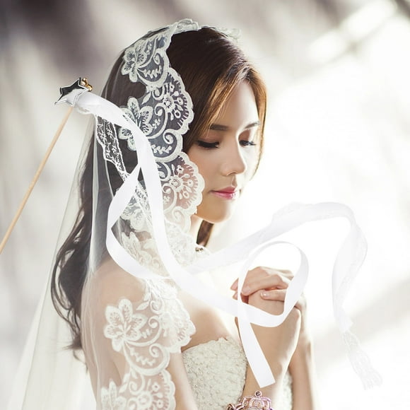 HEALEEP 10Pcs White Fairy Wands Ribbon Stick Streamers for Wedding Party Decoration
