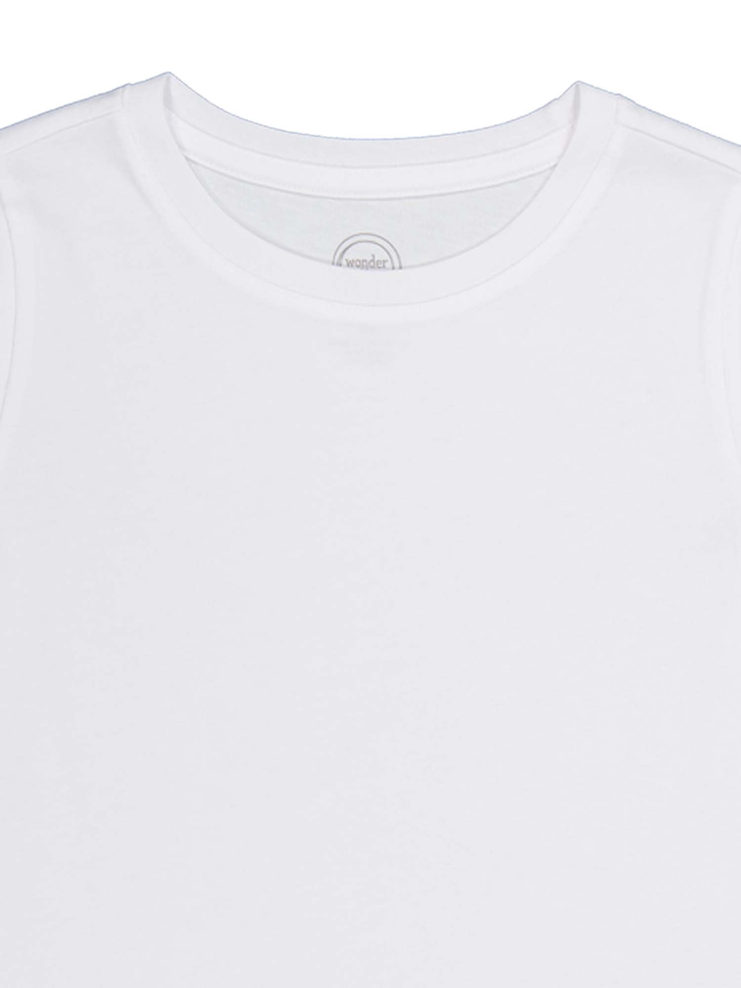Wonder Nation Girls Kid Tough Tee with Short Sleeves, Sizes 4-18 & Plus
