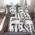 thumbnail image 1 of HAHDAXIA Let Me Tell You About My Jesus Bedding Solid Comforter Set for All Seasons,3 Pieces(1 Comforter+2 Pillowcases),Soft Microfiber Bedding Set Queen(90"x90"), 1 of 7