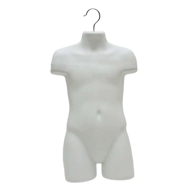 Langgg Children Half Body Display Mannequin Model for Coats Shirts Tops White 52cm
