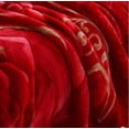 thumbnail image 6 of "DBOZE" Warm Heavy Luxury Plush Korean Style Mink Organic  Blanket, 2 Ply Reversible Silky Velvet Fleece Blanket King, Bright Red/Gold, 6 of 6