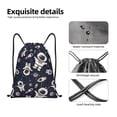 thumbnail image 4 of Xecao Cartoon Spaceship Pattern Sports Drawstring Backpack - String Swim Gym Bag with Wet Proof Pocket for Women&Men-Medium, 4 of 6