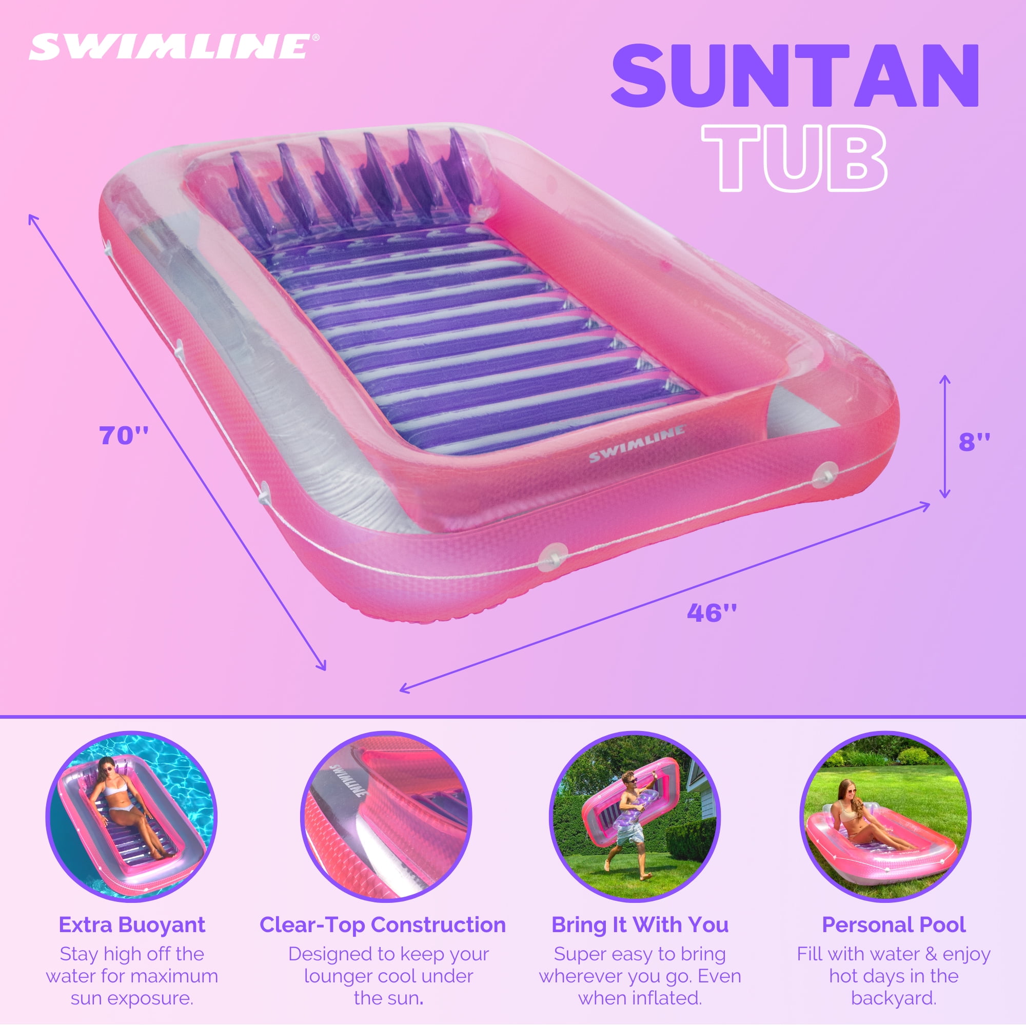 swimline suntan tub
