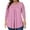 Pink, variant on Qulqfy 3/4 Sleeve Womens Tops Pleated Black Plus Size Casual Crew Neck Polka Dot Blouses T Shirts for Women L
