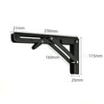 KFIWSZC Folding Shelf Support Frame Heavy Duty DIY Shelves Wall Mounted
