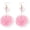 Style 1: Pink Butterfly Earrings, variant on Pom Pom Earrings for Women Trendy Butterfly Puffy Dangle Earrings Faux Fur Ball Fluffy Earrings Rave Earrings Prom earrings Puffy Round Earrings Fun Fairy Earrings for women
