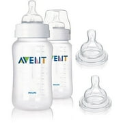Philips AVENT - 2-Pack of 11oz Bottle Set w/Your Choice of Nipples