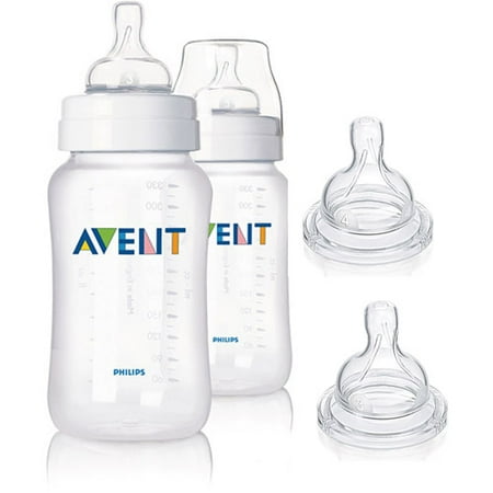 Philips AVENT - 2-Pack of 11oz Bottle Set w/Your Choice of Nipples