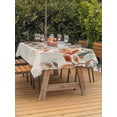 thumbnail image 3 of Outdoor Tablecloth with Umbrella Hole for Patio/Picnic/Party/Camping, Vintage Leaves Waterproof Table Cloth Rectangle Table Cover Washable, Summer Botanical Pastoral Watercolor Rustic (60"x 102"), 3 of 8
