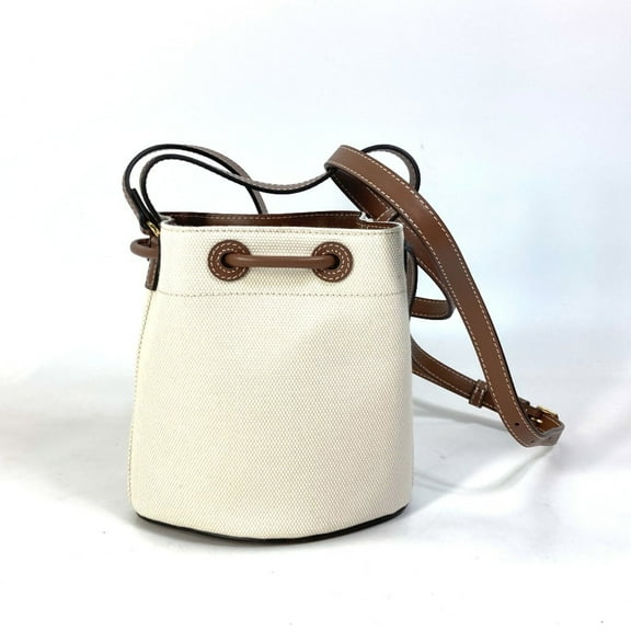 Pre-Owned Burberry 8070576 2WAY Shoulder Bag Bucket Crossbody Tote Bag IvoryBased... (Good)