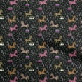 thumbnail image 1 of oneOone Cotton Cambric Black Fabric Circus Quilting Supplies Print Sewing Fabric By The Yard 56 Inch Wide-aB, 1 of 5
