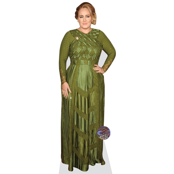 Adele (Green Dress) Lifesize Cardboard Cutout Standee