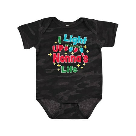 

Inktastic Christmas I Light up Nonna s Life Gift Baby Boy or Baby Girl Bodysuit