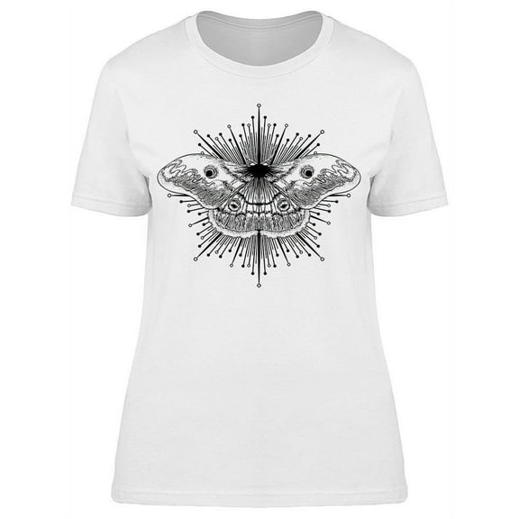 Super Awesome Moth Design T-Shirt Women -Image by Shutterstock, Female x-Large
