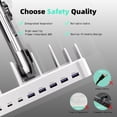 thumbnail image 2 of 320W Charging Station for Multiple Devices, 10-Port USB C Fast Charger Stations for MacBook, iPhone, Android Cell Phone, iPad, Tablet, Family Multi-Device Organizer Charging Dock, White, 2 of 14