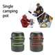 thumbnail image 2 of Sonducket Olla para acampar, utensilios de cocina para mochileros al aire libre, vajilla con mango plegable portátil para Picnic, utensilio de Kits de desorden para acampar Naranja, 2 of 6