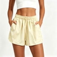 thumbnail image 2 of WPPGONE Athletic Shorts for Women Running Workout Elastic Waisted Drawstring Wide Leg Bottoms Quick Dry Lightweight Sports Biker Shorts with Pockets, 2 of 5